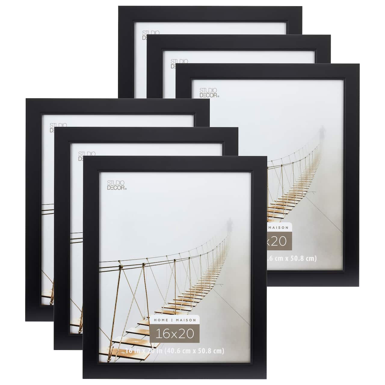 6 Pack: Black 16" x 20" Studio Frame, Home Collection by Studio Décor®